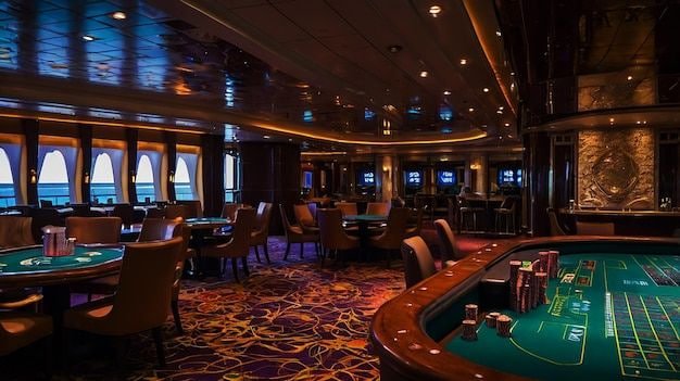 Live baccarat table with dealer and cards Live baccarat table with dealer and cards